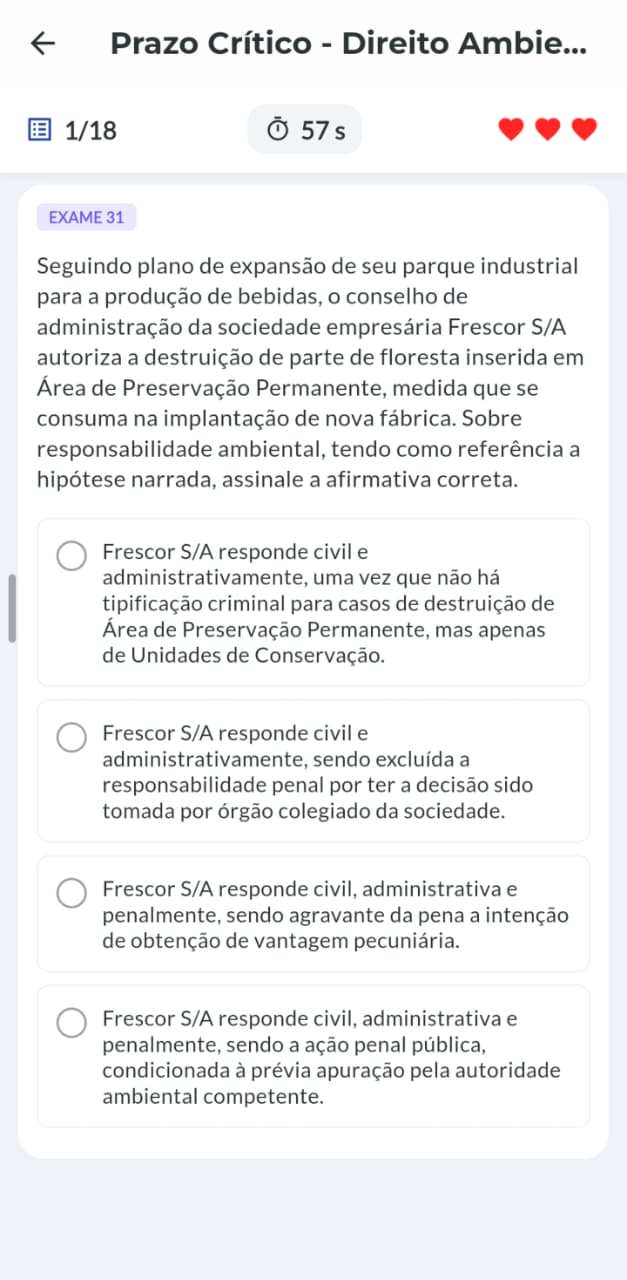 Questões cronometradas